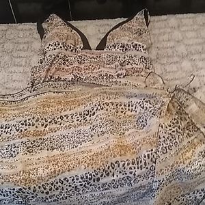 Stunning leopard print bathing suit and sarong